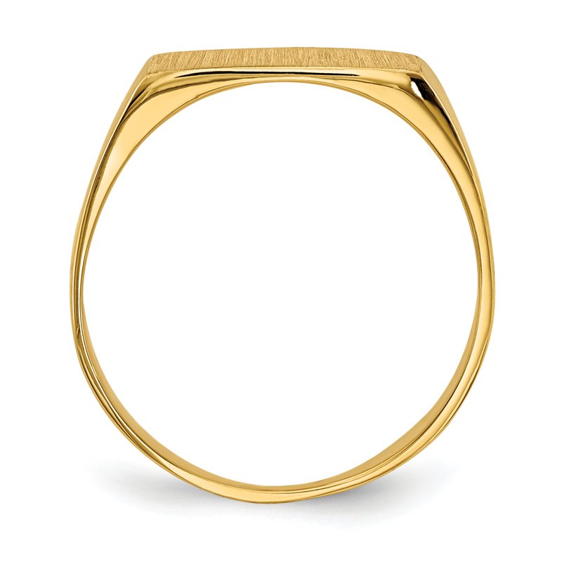 14k 12.5x6.5mm Closed Back Signet Ring