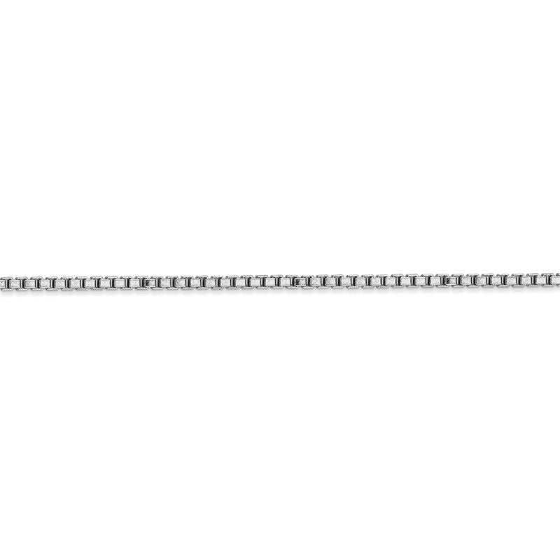 14K White Gold 26 inch 1.9mm Box with Lobster Clasp Chain