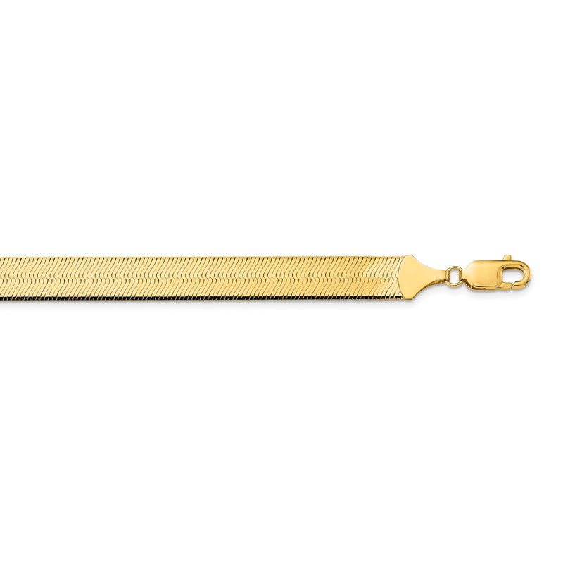 14K 18 inch 10mm Silky Herringbone with Lobster Clasp Chain