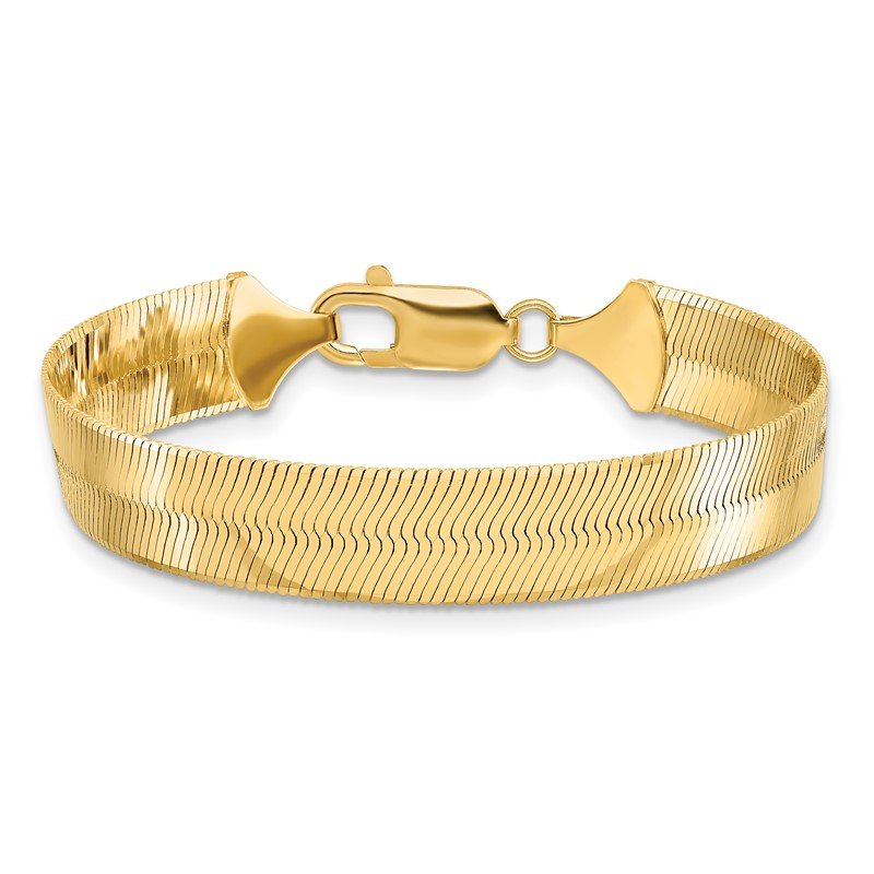14K 18 inch 10mm Silky Herringbone with Lobster Clasp Chain