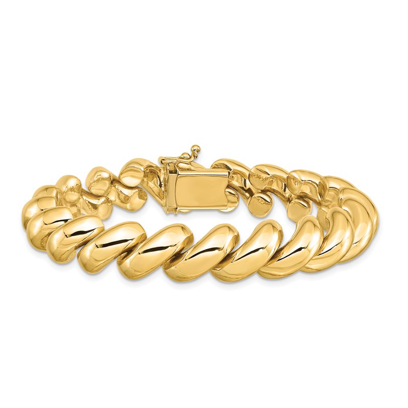 14k Polished 12mm 17 inch San Marco Necklace