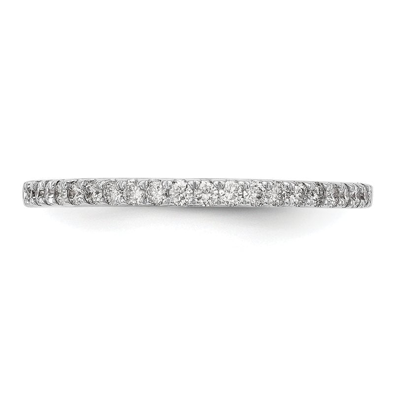 14K White Gold 1/6 carat Lab Grown Diamond VS+ F+ Complete Wedding Band