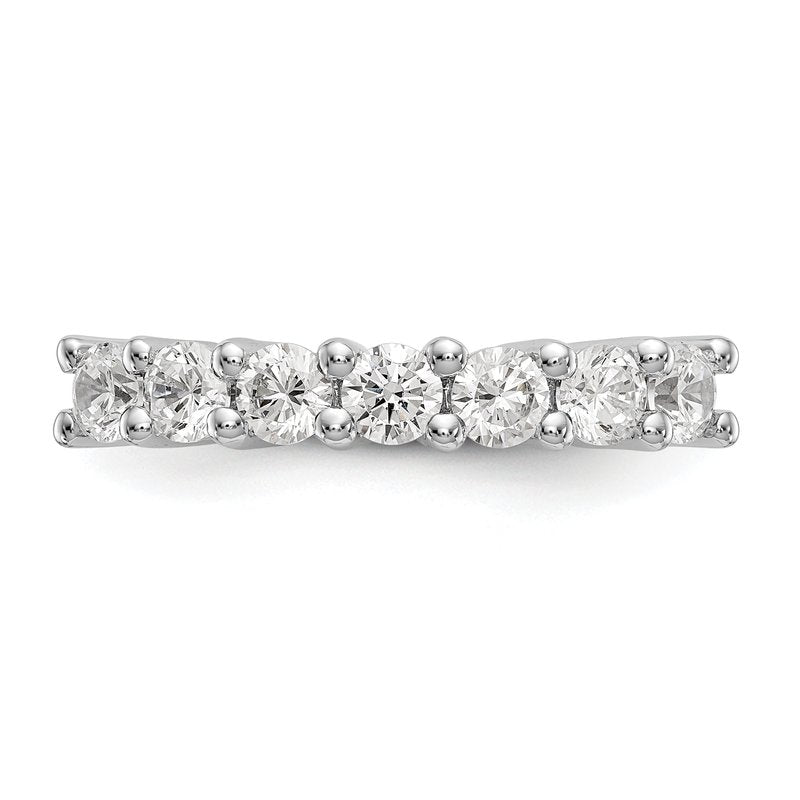 14K White Gold 3/4 carat Lab Grown Diamond VS/SI  D E F  7 Stone Band