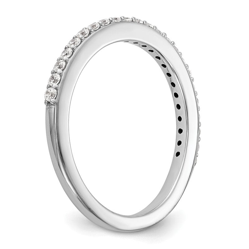 14K White Gold 1/4 carat Lab Grown Diamond VS+ F+ Complete Wedding Band