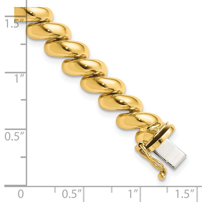 14k Polished 8mm 17 inch San Marco Necklace