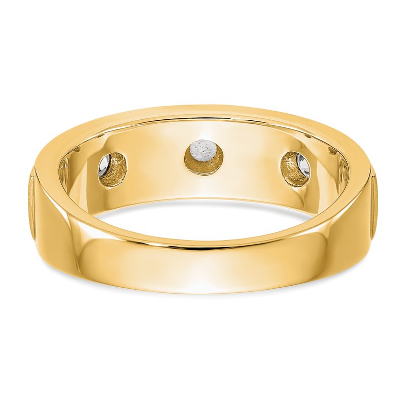 14K White Gold Men's 1/3 carat Lab Grown Diamond VS/SI  D E F  Band