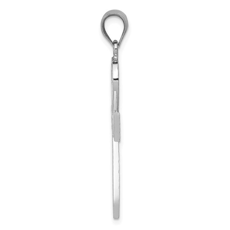14k White Gold Ankh Cross Pendant