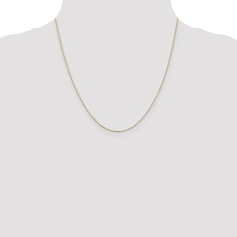 14K 14 inch .8mm Diamond-cut Cable with Lobster Clasp Chain