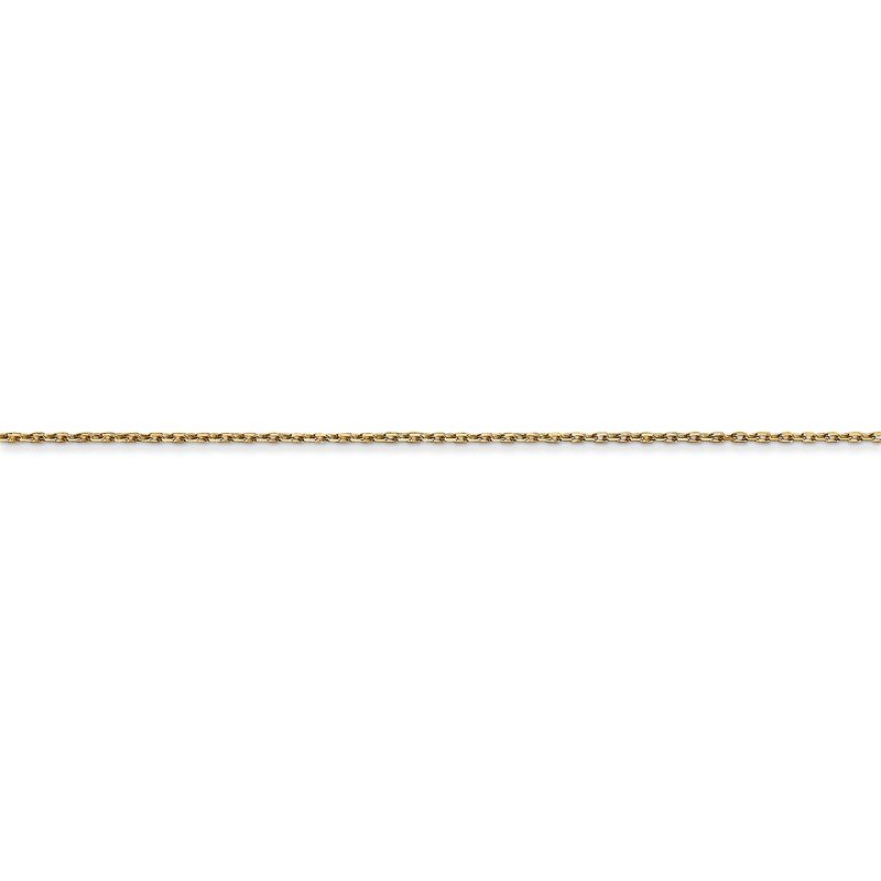 14K 14 inch .8mm Diamond-cut Cable with Lobster Clasp Chain