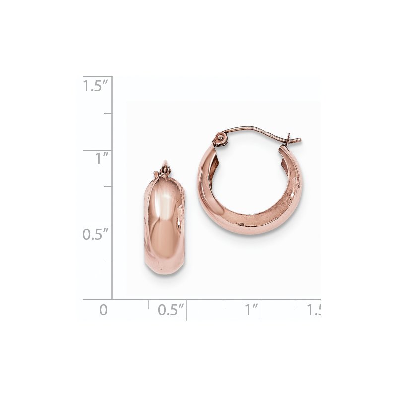 14k Rose Gold Hoop Earrings