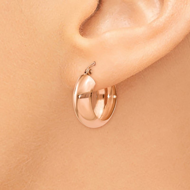 14k Rose Gold Hoop Earrings