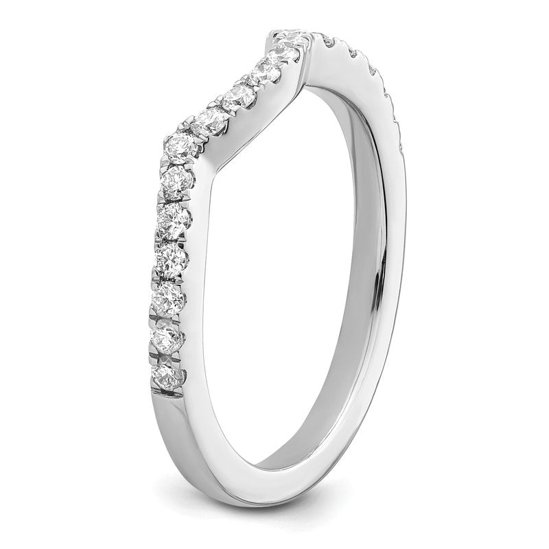 14K White Gold 1/4 carat Lab Grown Diamond VS/SI  D E F  Wedding Band