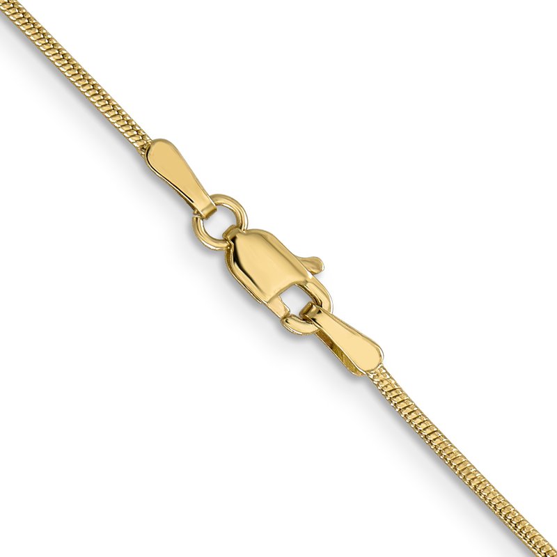 14K 1mm Round Snake Chain