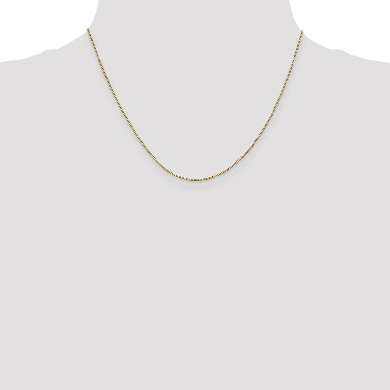 18K 16 inch .9mm Box with Lobster Clasp Chain
