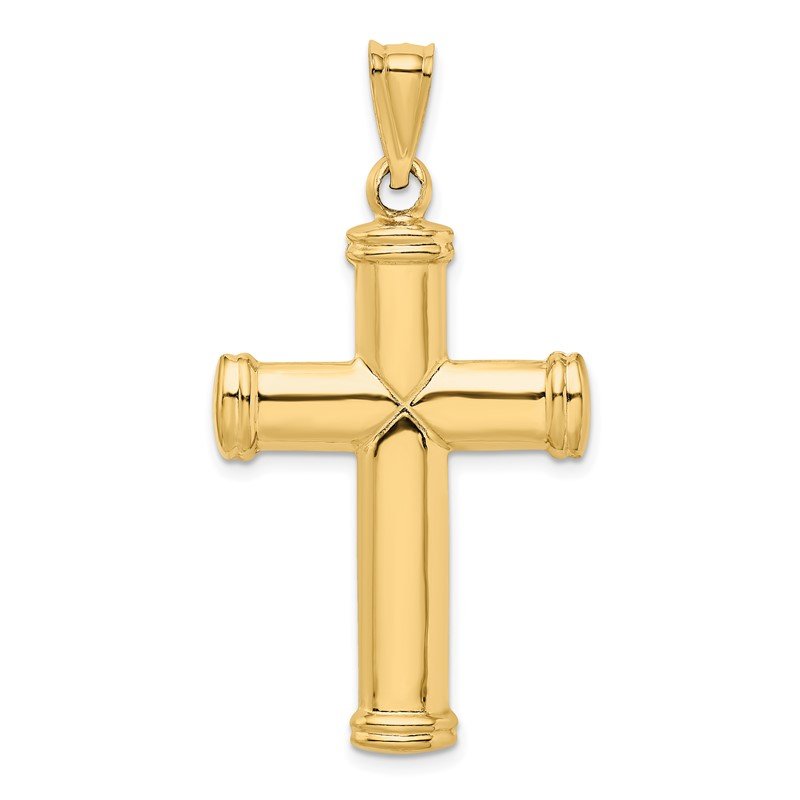 14k Polished Stamping Cross Pendant