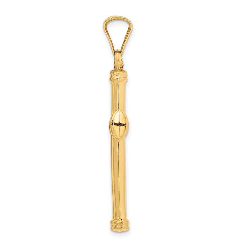 14k Polished Stamping Cross Pendant
