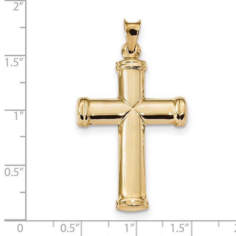 14k Polished Stamping Cross Pendant