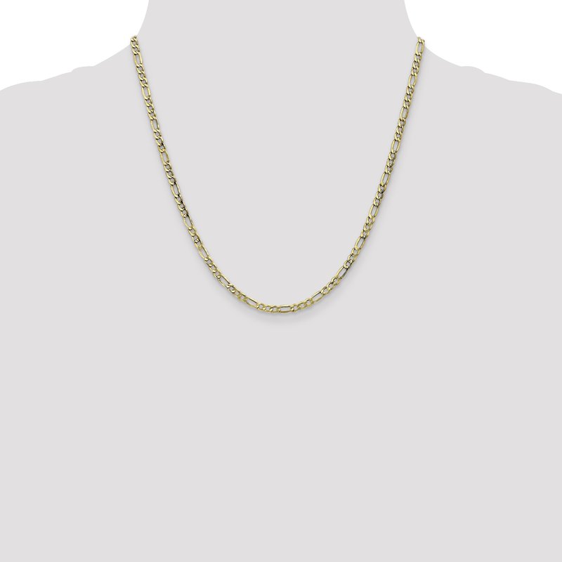 10K 3.5mm Semi-Solid Figaro Chain