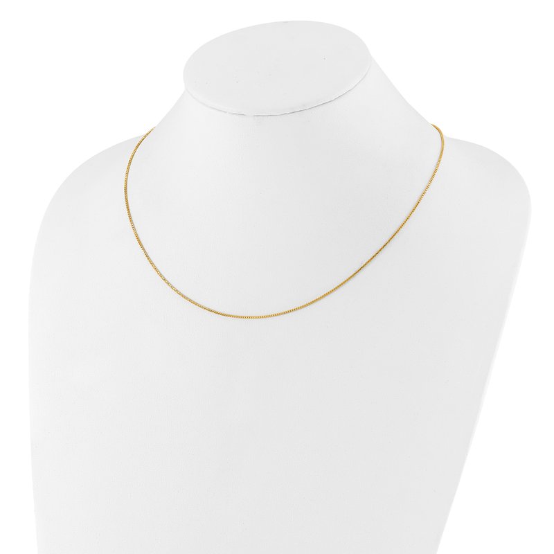 Sterling Silver Gold-plated Adjustable .95mm Box Chain
