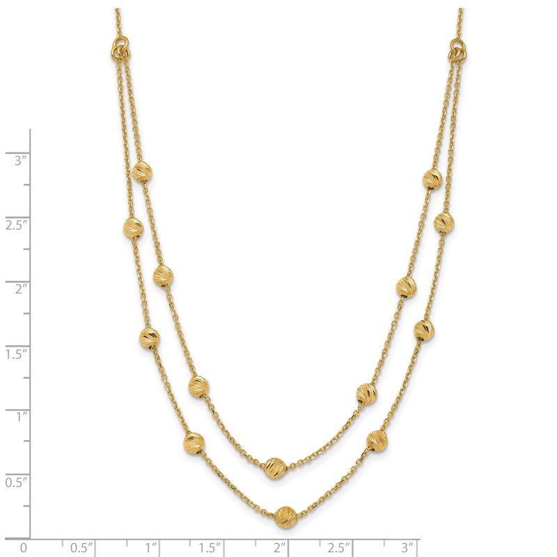 14K D/C Beaded Necklace