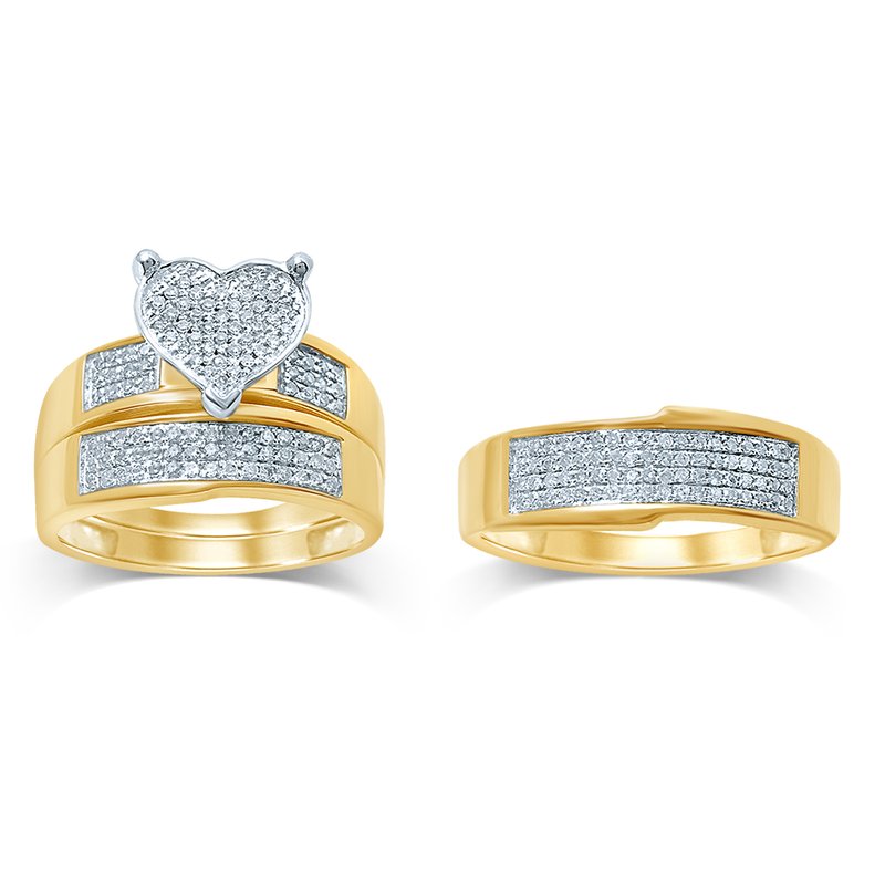 10K 0.54 Ct  Diamond  Trio  Set
