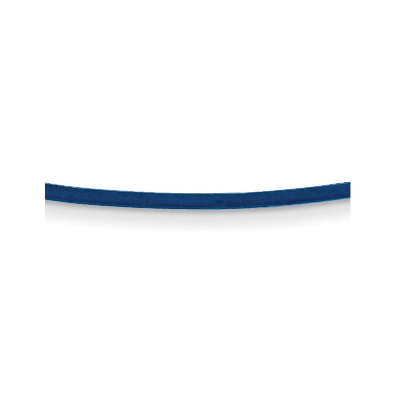 14k Yellow Clasp 1.6mm 16 inch Royal Blue Leather Cord Necklace