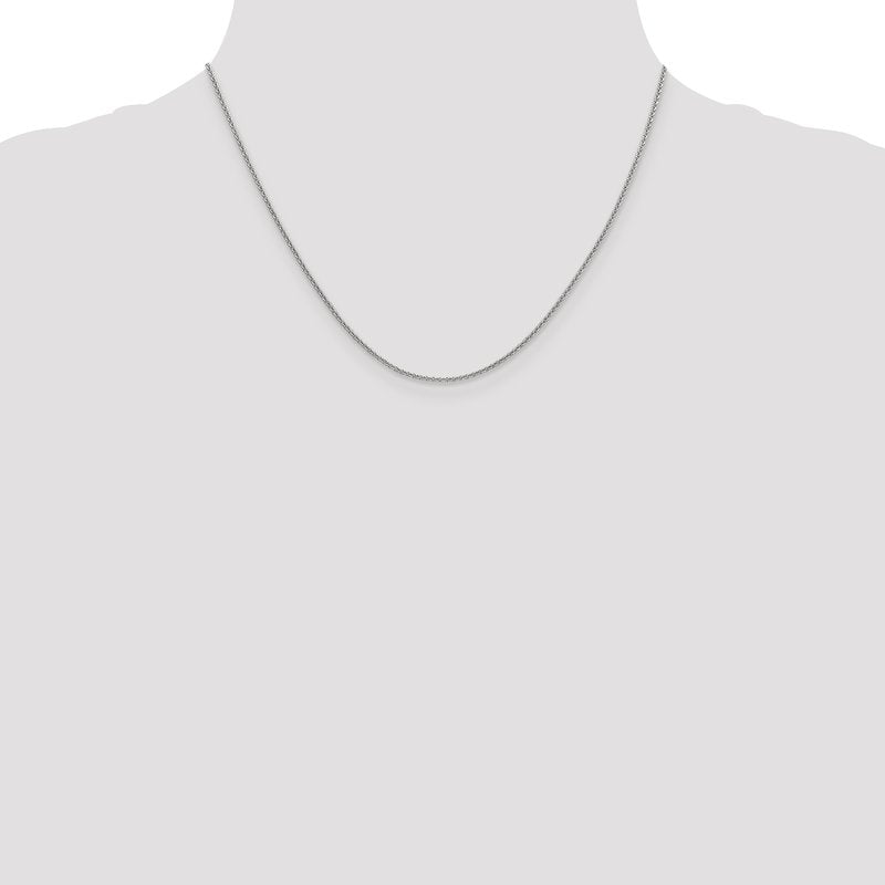 14K White Gold 1.4mm Round Cable Chain