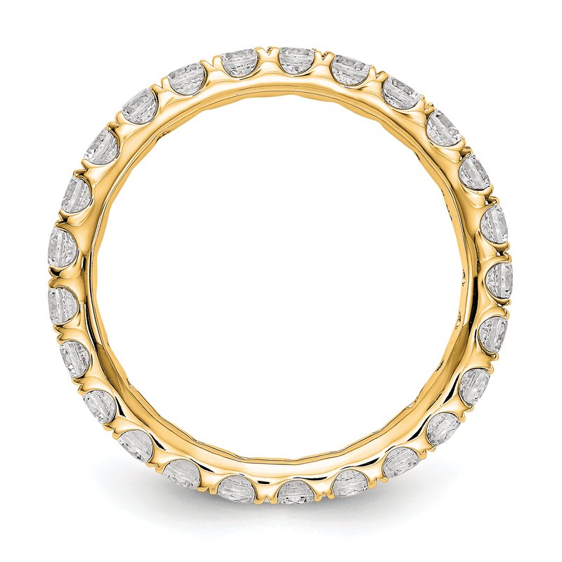 14K Rose Gold 1/2 carat Lab Grown Diamond VS+ F+ Size 4.5 Complete Eternity Band