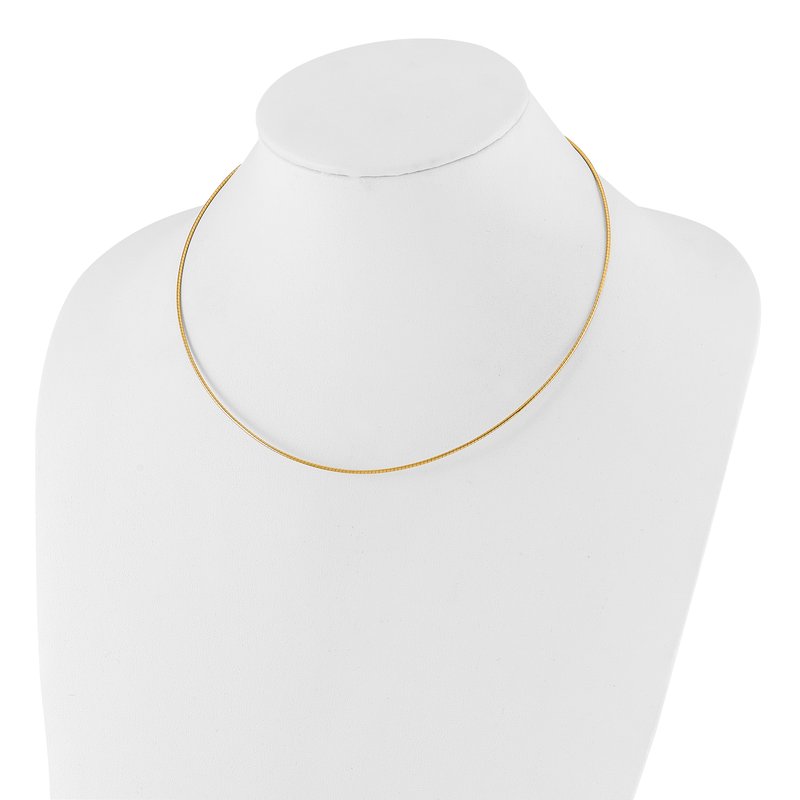 14K 1.2mm Omega Necklace Detachable clasp Omega Necklace