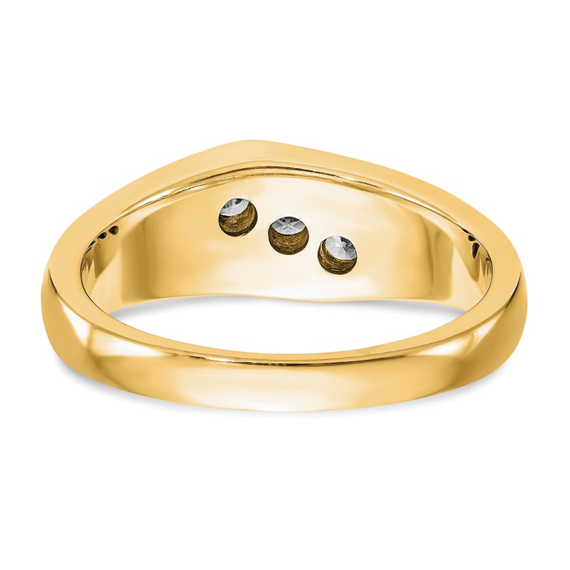 14K White Gold Men's 1/5 carat Lab Grown Diamond VS+ F+ Complete Brushed and Polished Band