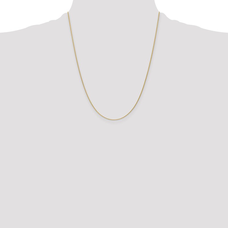 14k 10 inch 1.2mm Parisian Wheat with Lobster Clasp Anklet