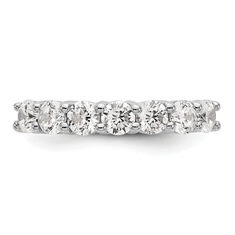14K White Gold 3/4 carat Lab Grown Diamond VS/SI  D E F  7 Stone Band