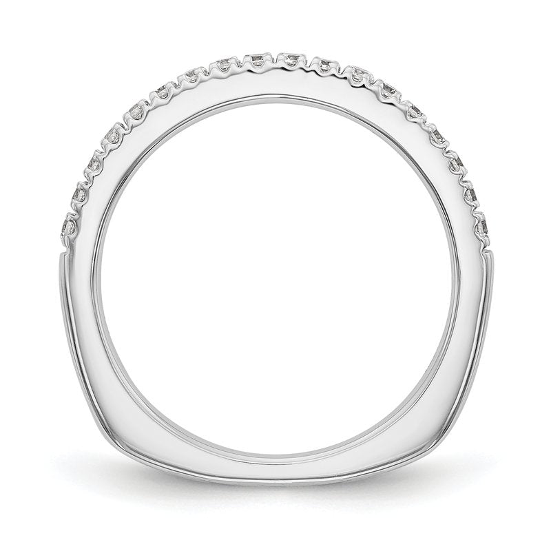 14K White Gold 3/8 carat Lab Grown Diamond VS+ F+ Complete Wedding Band