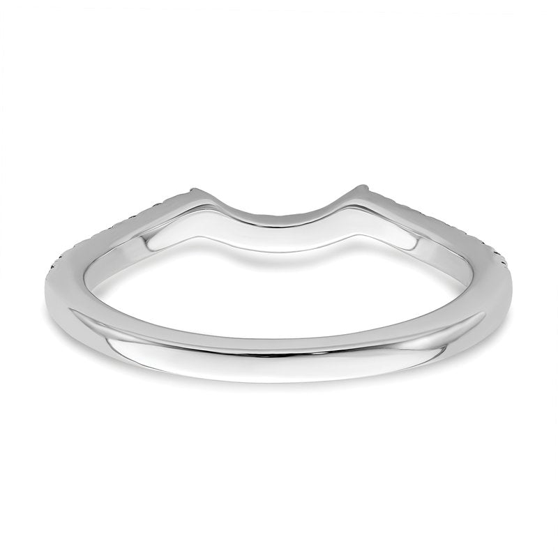 14K White Gold 1/4 carat Lab Grown Diamond VS/SI  D E F  Wedding Band
