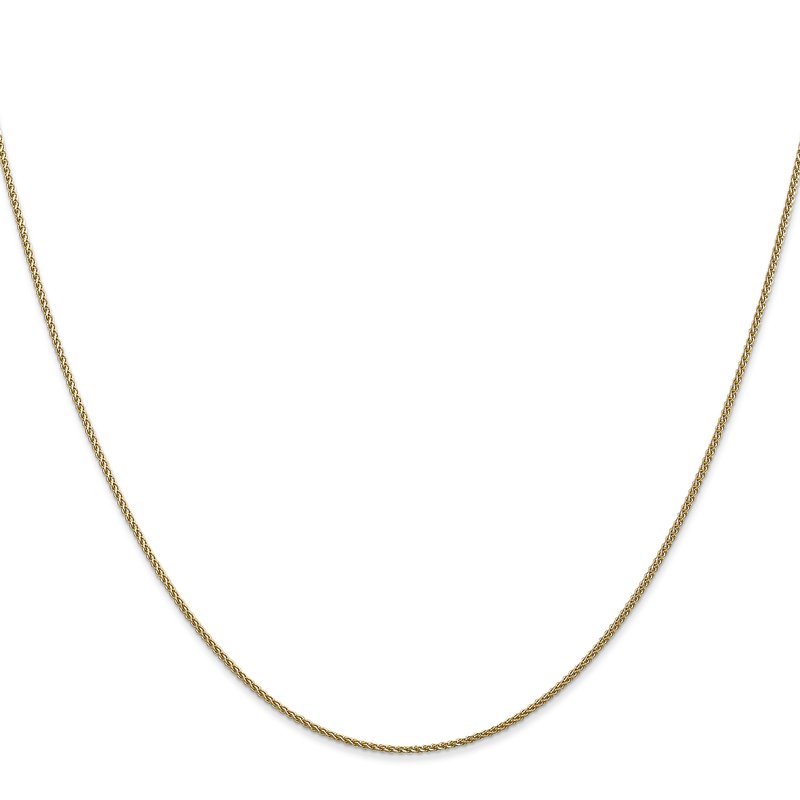 14K 10 inch 1.05mm Diamond-cut Spiga with Lobster Clasp Anklet