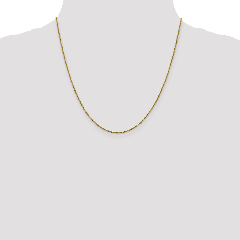 14K 1mm Sparkle Singapore Chain