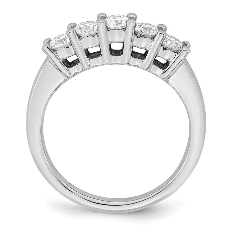 14K White Gold 1/2 carat Lab Grown Diamond VS/SI  D E F  5 Stone Ring