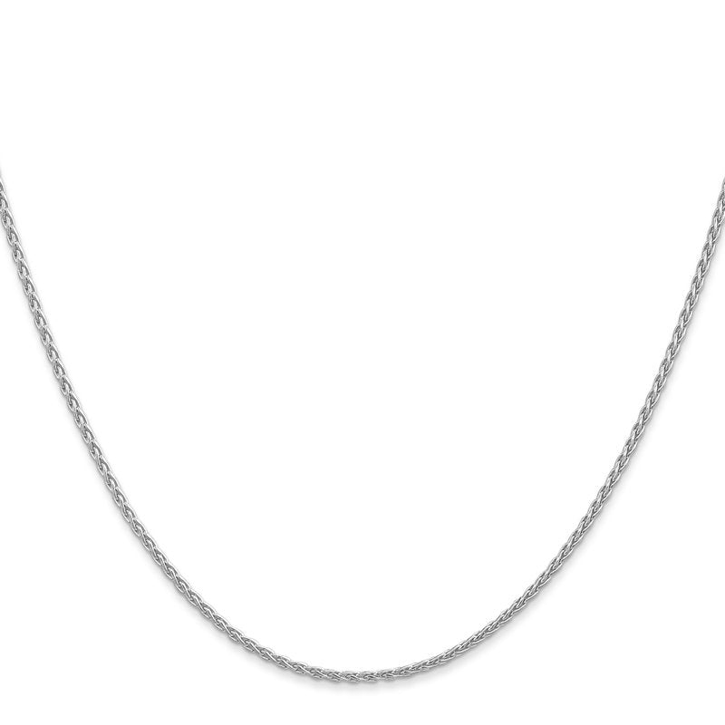 14K White Gold 10 inch 1.5mm Parisian Wheat with Lobster Clasp Anklet