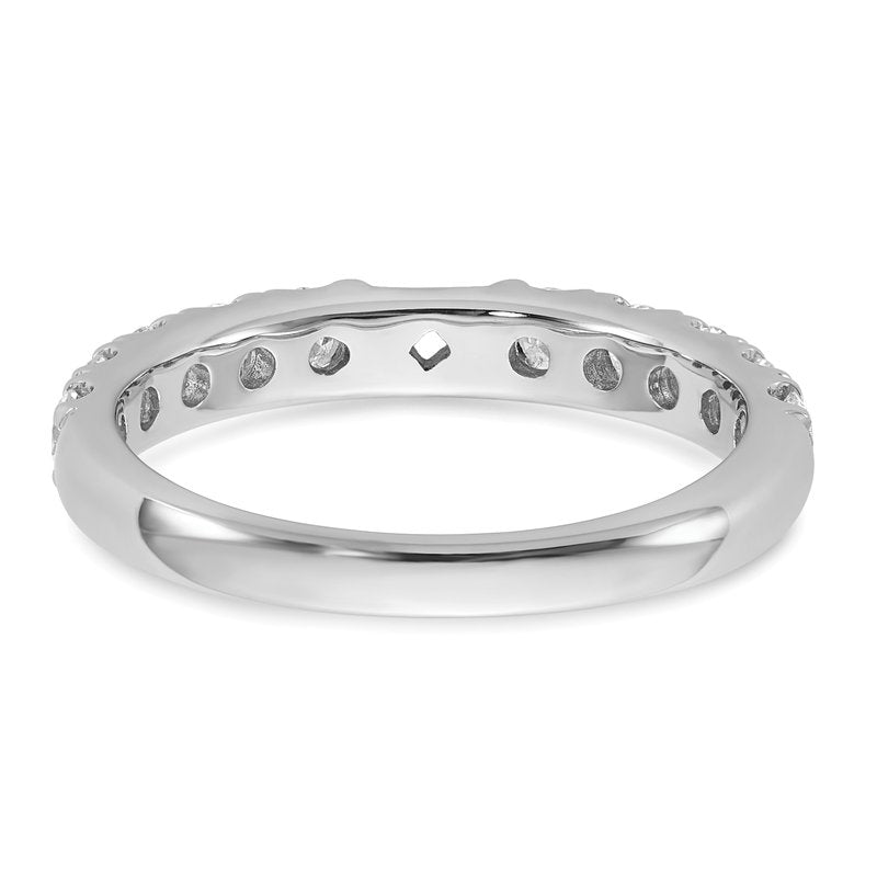 14K White Gold 1/2 carat Lab Grown Diamond VS+ F+ Semi-Mount Peg Set Engagement Ring