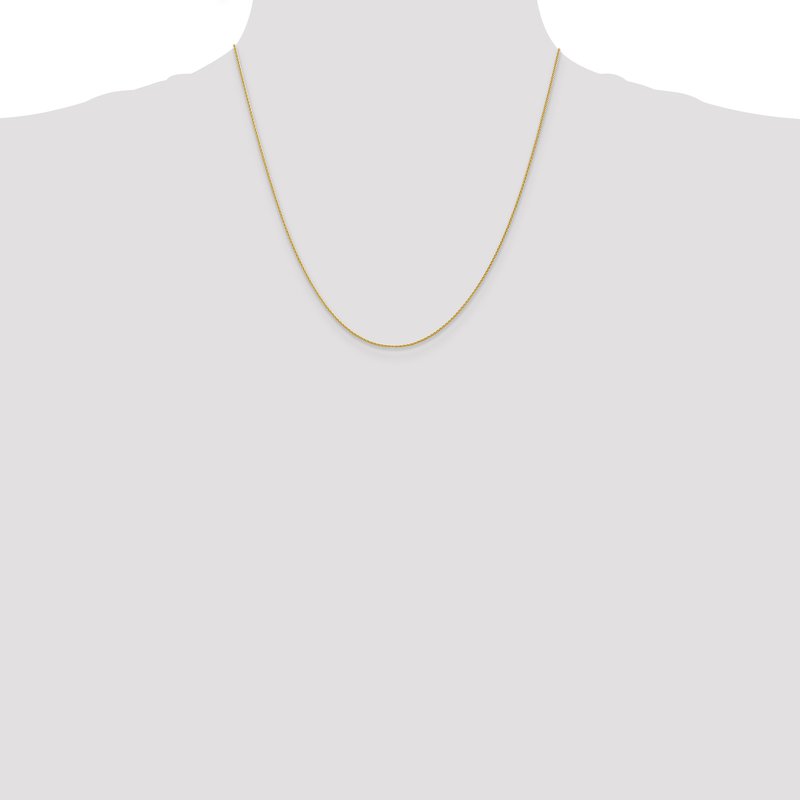 14k 10 inch 1mm Parisian Wheat with Lobster Clasp Anklet