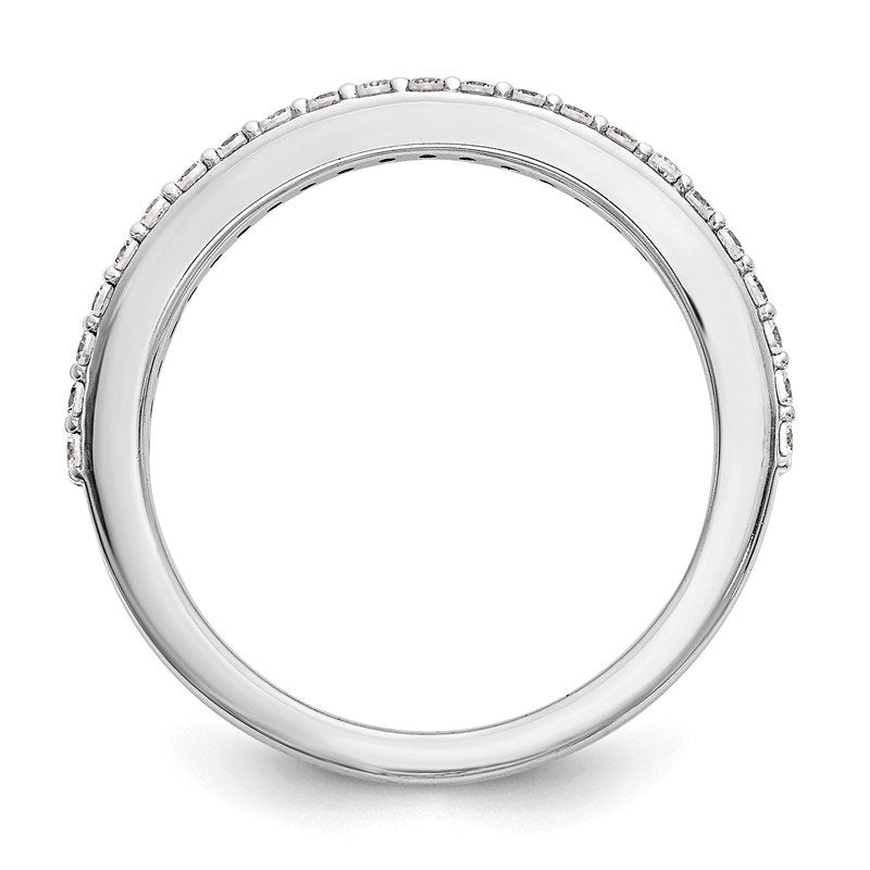 14K White Gold 1/4 carat Lab Grown Diamond VS+ F+ Complete Wedding Band