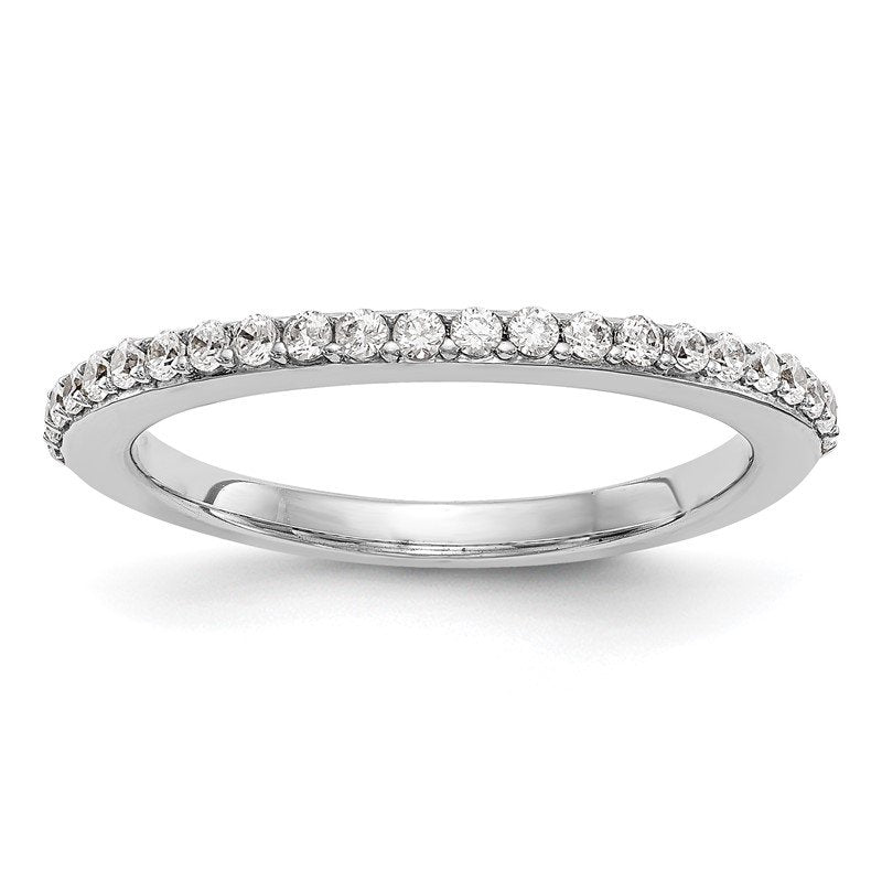 14K White Gold 1/4 carat Lab Grown Diamond VS+ F+ Complete Wedding Band