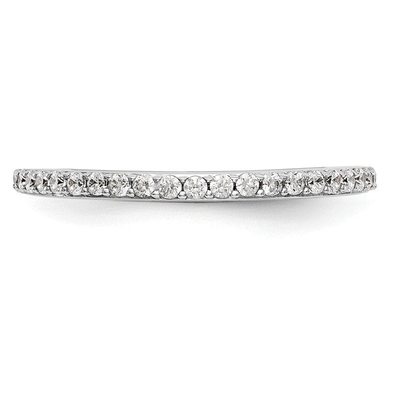 14K White Gold 1/4 carat Lab Grown Diamond VS+ F+ Complete Wedding Band