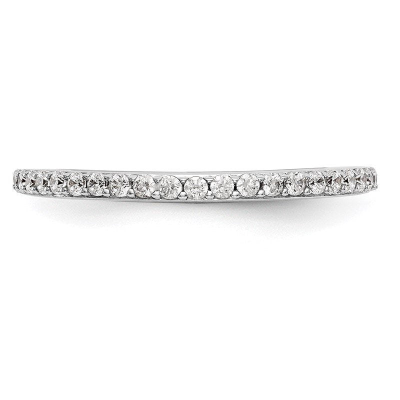 14K White Gold 1/4 carat Lab Grown Diamond VS+ F+ Complete Wedding Band