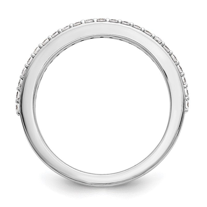 14K White Gold 1/4 carat Lab Grown Diamond VS+ F+ Complete Wedding Band