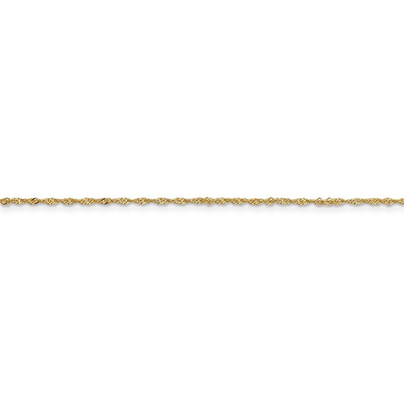 14K 14 inch 1.10mm Singapore with Spring Ring Clasp Chain
