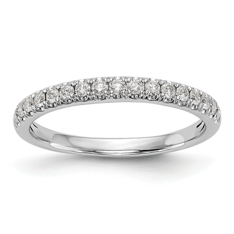 14K White Gold 3/8 carat Lab Grown Diamond VS+ F+ Complete Wedding Band
