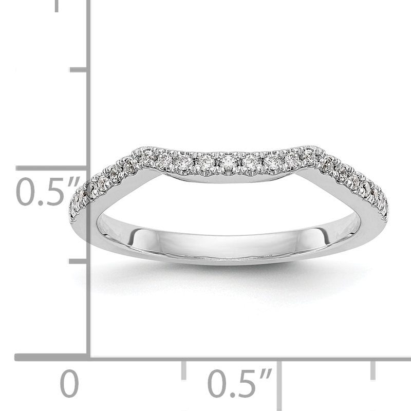 14K White Gold 1/5 carat Lab Grown Diamond VS/SI  D E F  Wedding Band