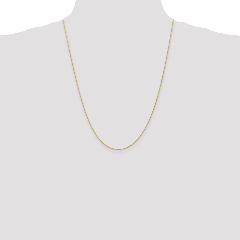 14k 10 inch 1mm Parisian Wheat with Lobster Clasp Anklet
