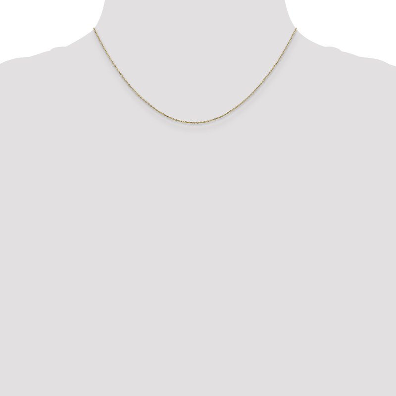 14K 14 inch .8mm Diamond-cut Cable with Lobster Clasp Chain